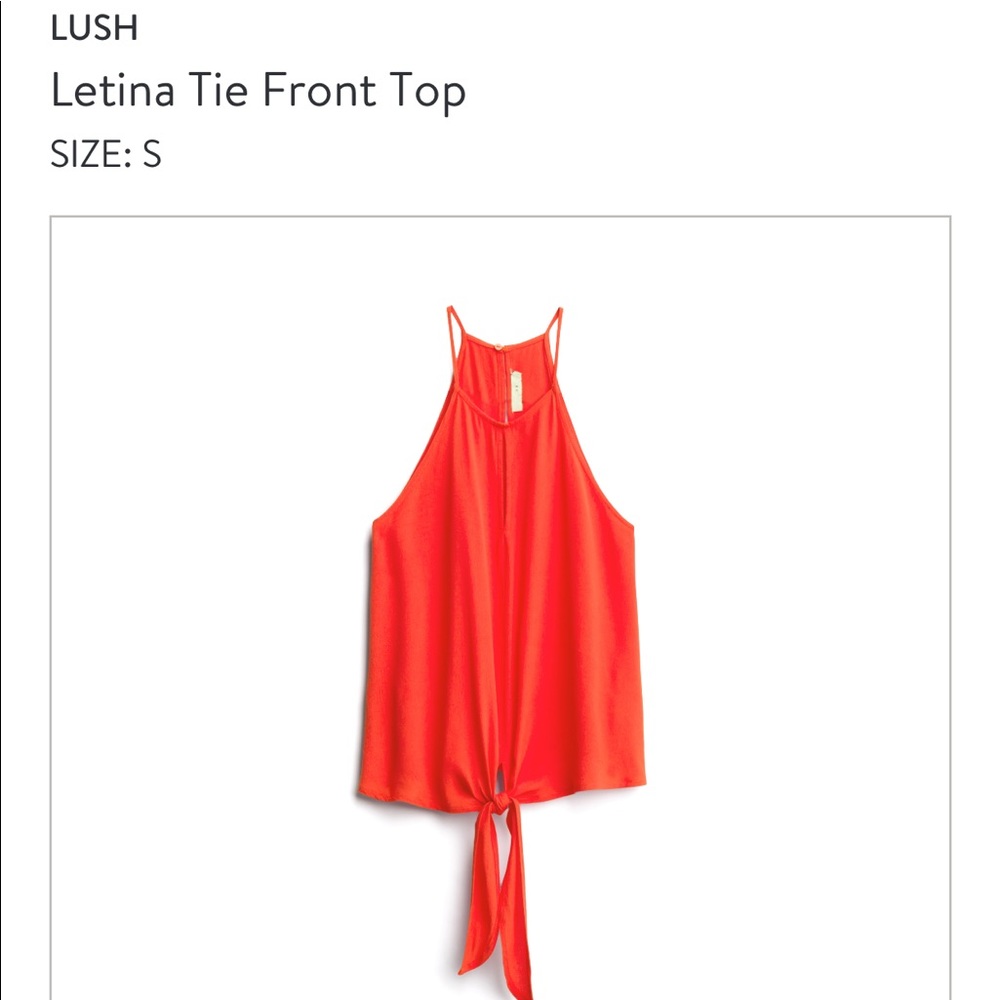 Lush Leticia Tie Front Top